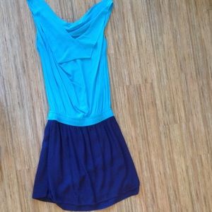 DVF two toned blue dress