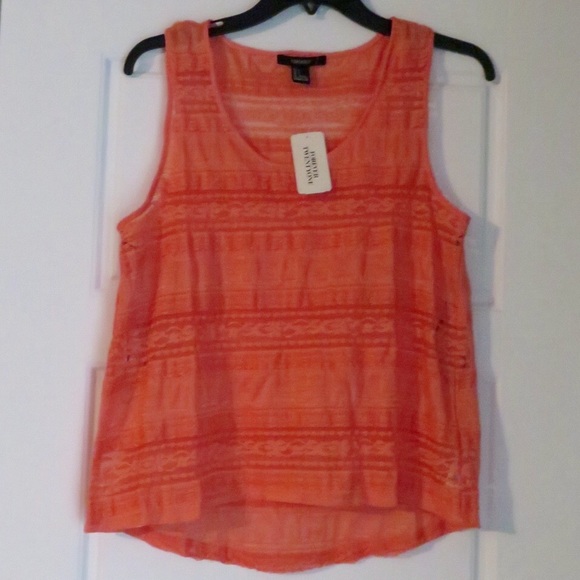 Forever 21 Coral Lace Top