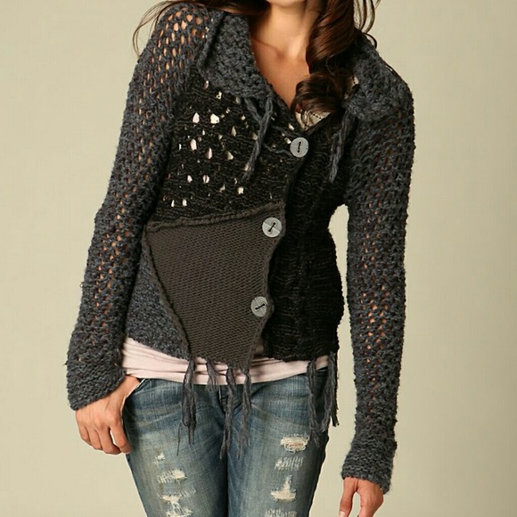 Free people mix stitch sweater Small