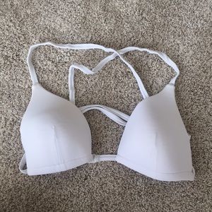 Super cute white front flip bikini top from Asos