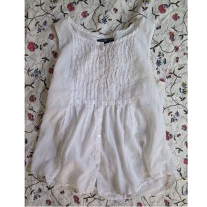 White cotton tank top