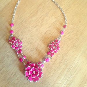 Pink Flower Necklace