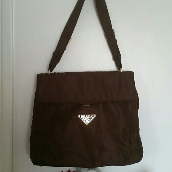 Prada dark brown pacono handbag