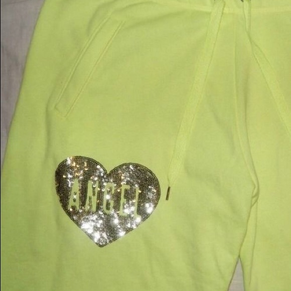 Victoria's Secret Sequin Heart Angel Sweatpants - Picture 3 of 4