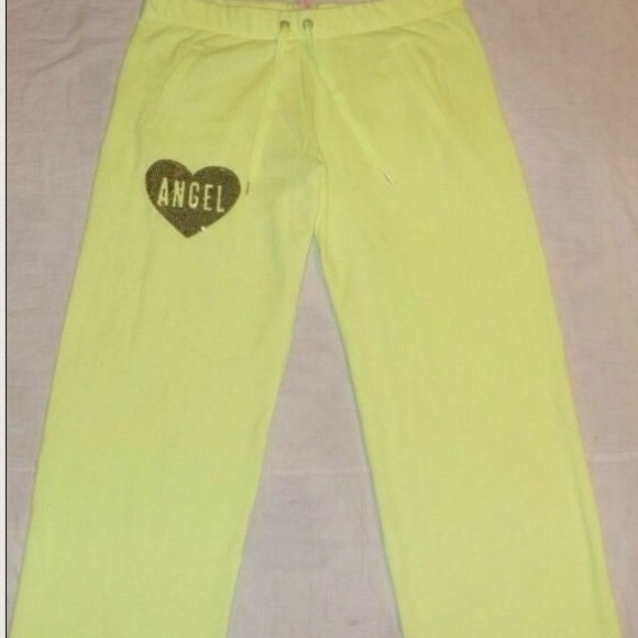 Victoria's Secret Sequin Heart Angel Sweatpants - Picture 2 of 4