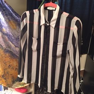 Beetlejuice Striped Blouse