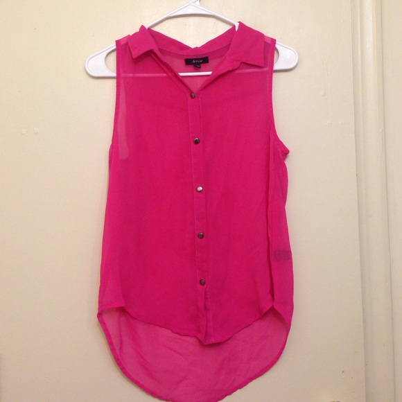 a super soft hot pink sleeveless shirt