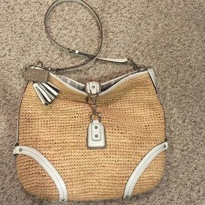 Woven coach purse