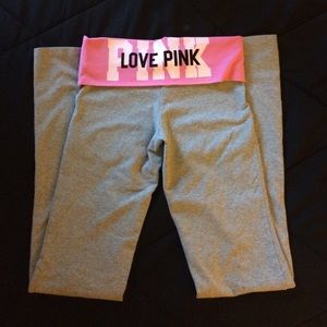 VS pink grey yoga pants