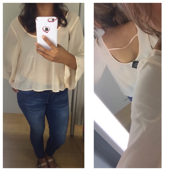 ❌Sold❌Nasty Gal Open Low Back Pink Blouse Loose