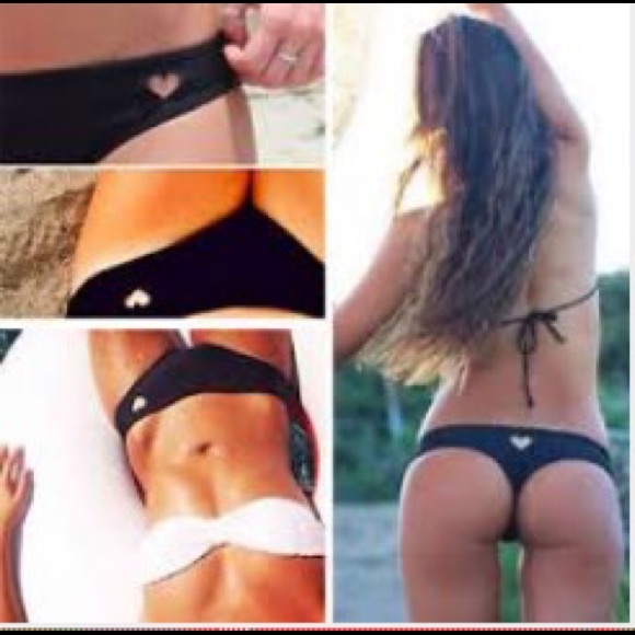 Brazilian cheeky thong like bikini swim bottoms