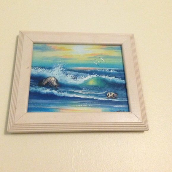 a water seaside painting