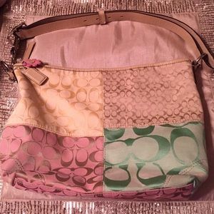 Colored authentic coach purse