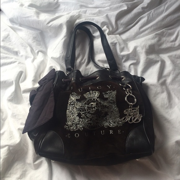 Black Juicy Couture velour daydreamer purse
