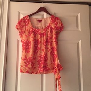 Monsoon UK flowery chiffon top