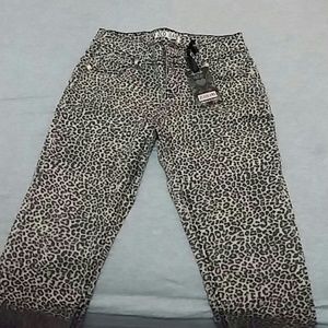 Cheetah print jeans