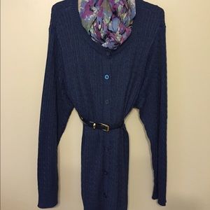 Laura Scott Cable Knit Boyfriend Sweater