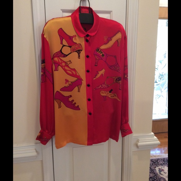 VINTAGE ESCADA SILK BLOUSE