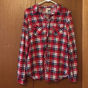Flannel print shirt