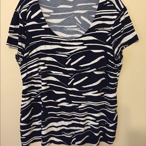 Cato Wide Diagonal Ruffled T-Shirt