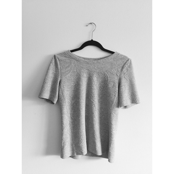 Minimalist gray Ann Taylor top