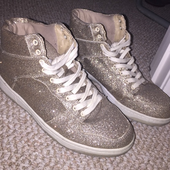 gold high tops