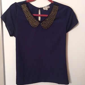 Pacsun Kirra Beaded Collar Top
