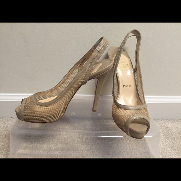 Christian Louboutin Shoes - Christian Louboutin nude 36 1/2 slingbacks