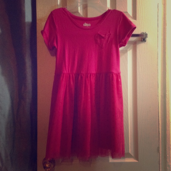 Pink dress with hearts