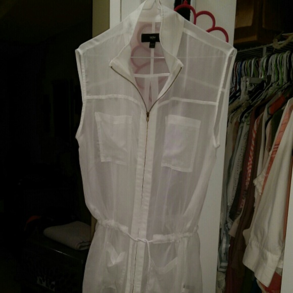 Sheer zip front vest