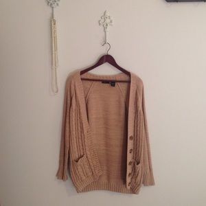 Pink cable knit sweater