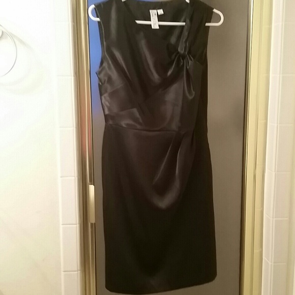 Black dressy with a little bit of a satin look.