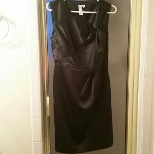 Black dressy with a little bit of a satin look.