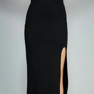 Side slit maxi skirt