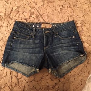 Paige premium denim silverlake cutoff shorts sz 25