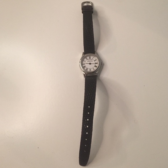 Small faced black and white Tiffany & Co. watch