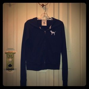 Victoria's Secret Pink. Navy hoodie size med