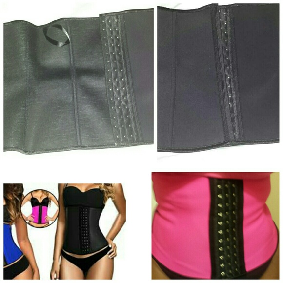Black Sports Latex Waist Trainer Corset - Picture 1 of 3