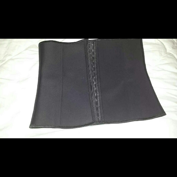 Black Sports Latex Waist Trainer Corset - Picture 2 of 3