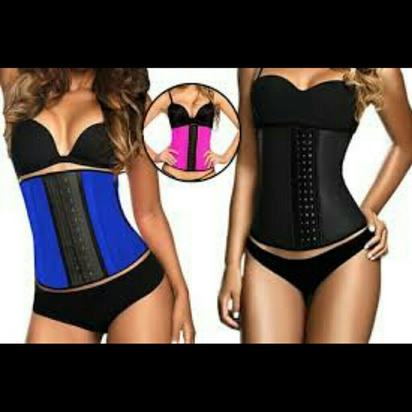 Black Sports Latex Waist Trainer Corset - Picture 3 of 3