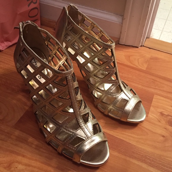 Chico's Shoes Gold Heels Poshmark