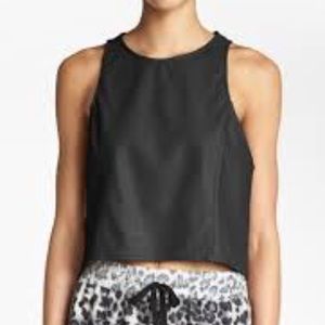 ASTR Faux Leather Crop Top