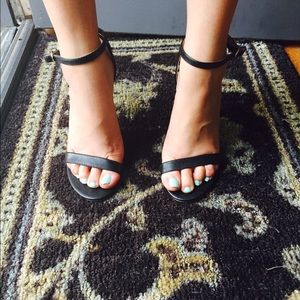Black strappy sandals