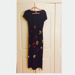 Vintage Floral-Print Maxi Dress