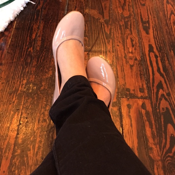 Pink ballet flats