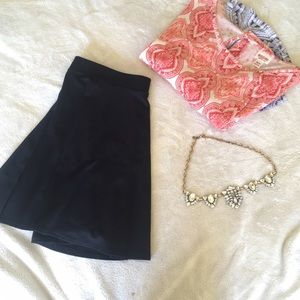 black skater skirt