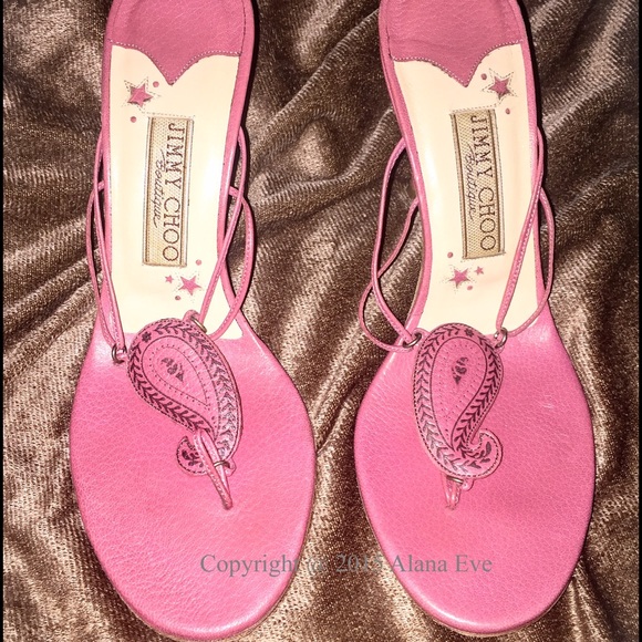 Jimmy Choo Pink Strappy Star Heels