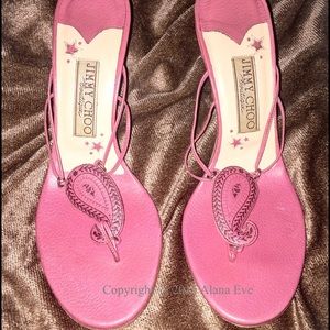 Jimmy Choo Pink Strappy Star Heels