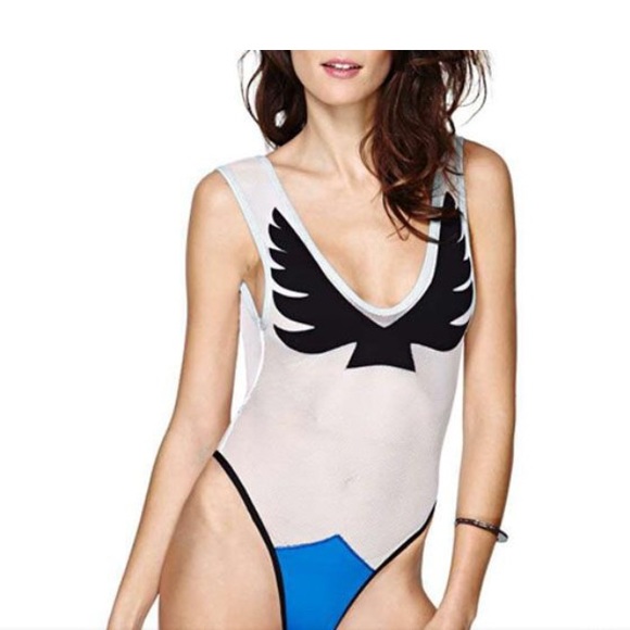 Sexy women's mesh one piece bathing suit size M