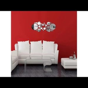 30pcs Polka Dots Mirror Effects Wall Decals
